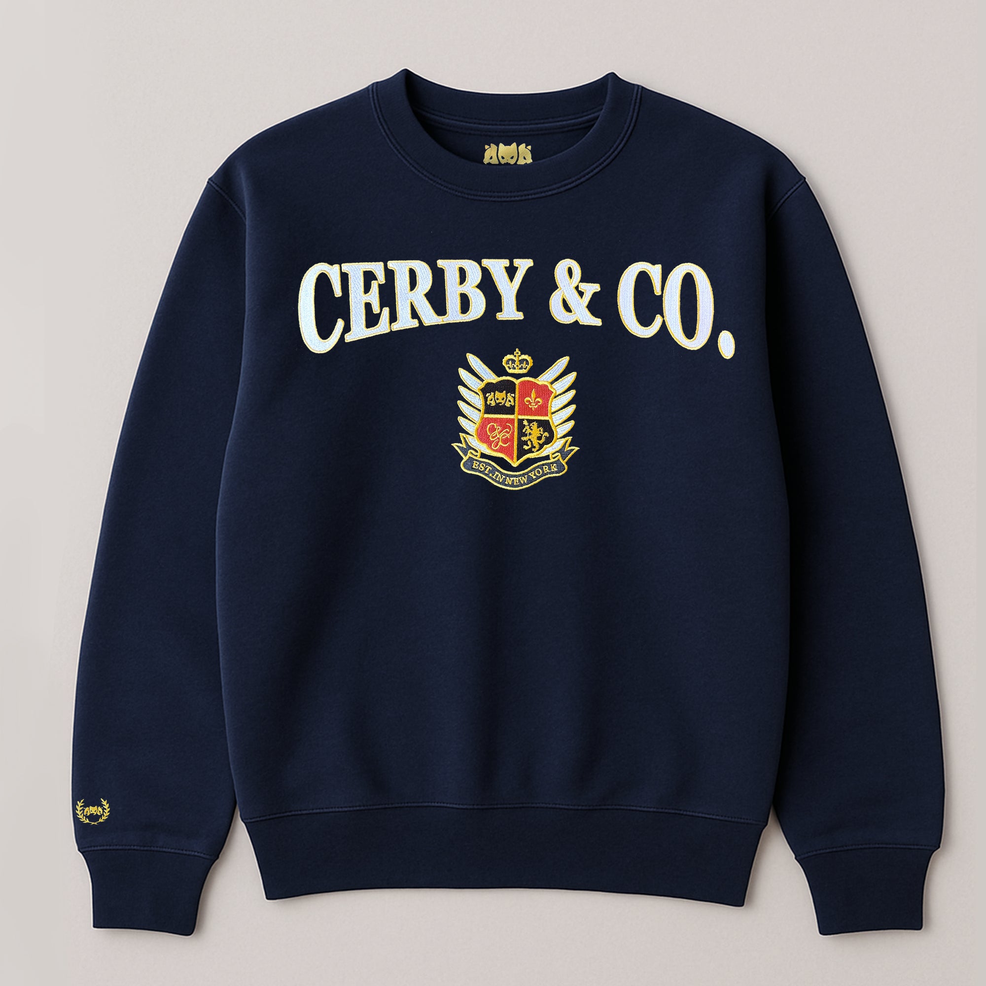 Winged Shield Embroidered Crewneck