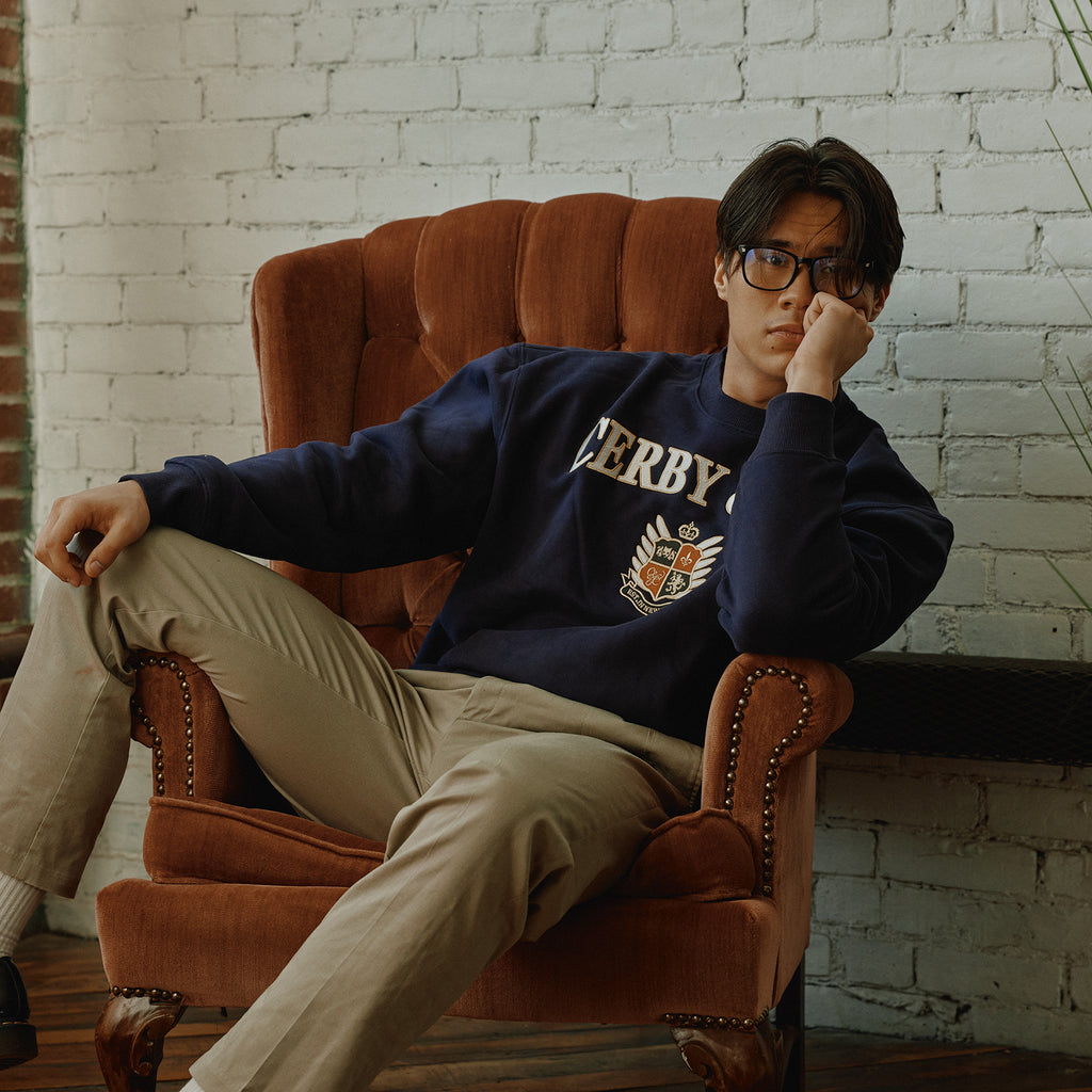 Winged Shield Embroidered Crewneck